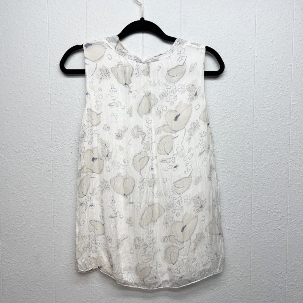 Carla Conti Silk Floral Top Womens Small Party Cocktail Formal Elegant Feminine - Picture 5 of 8